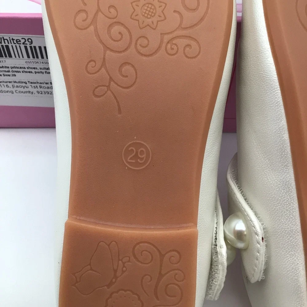 SaiBeiji Girls White Mary Jane Shoes Flower Girl Wedding Size EU 29 US 11.5 NEW